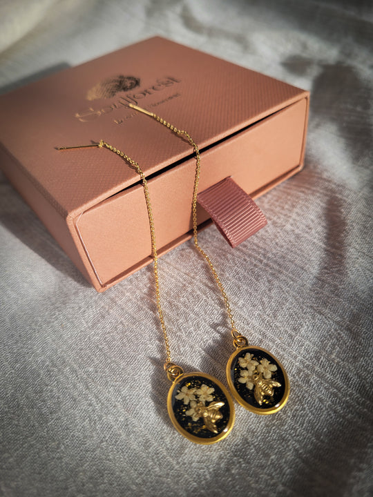 Cute Bee Threader Earrings