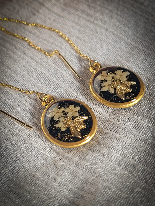 Cute Bee Threader Earrings